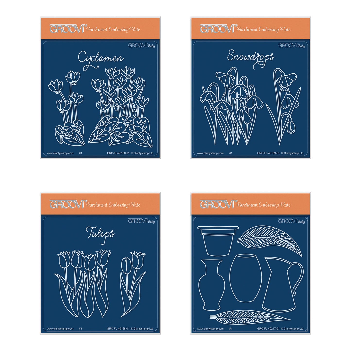 Flowers & Vases A6 Square Groovi Baby Plate Set