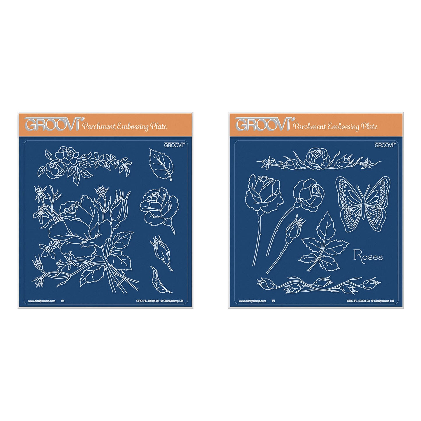 Jayne's Roses A5 Square Groovi Plate Set