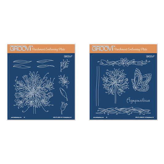 Jayne's Agapanthus A5 Square Groovi Plate Set