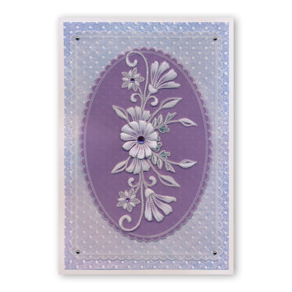 Floral Swirls & Corners A4 Square Groovi Collection by Tina Cox with ii Book