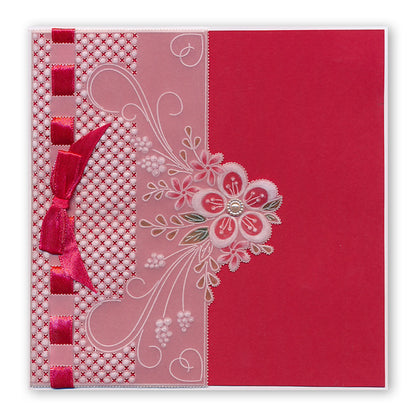 Floral Swirls & Corners A4 Square Groovi Collection by Tina Cox with ii Book