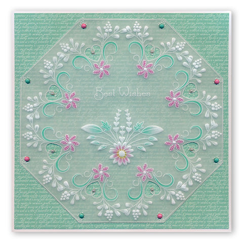 Floral Swirls & Corners A4sq Groovi Collection by Tina Cox with ii Book