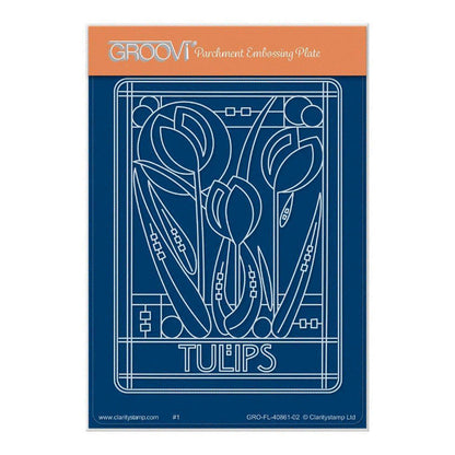 Art Nouveau Tulips A6 Groovi Plate