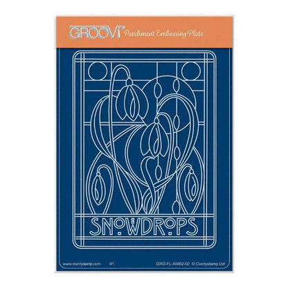 Art Nouveau Snowdrops A6 Groovi Plate