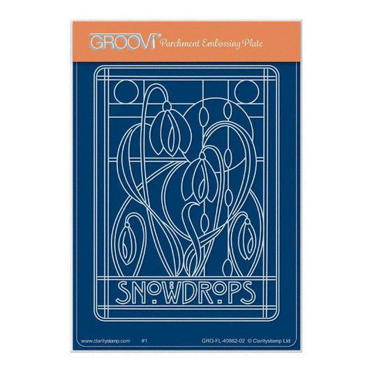 Art Nouveau Snowdrops A6 Groovi Plate