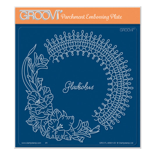 Linda's Gladiolus & Lace A5 Square Groovi Plate