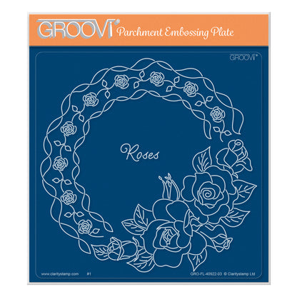 Linda's Roses & Lace A5 Square Groovi Plate