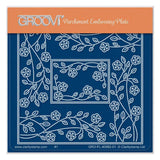 Tina's Rectangle Flowers Parchlet A6 Square Groovi Plate