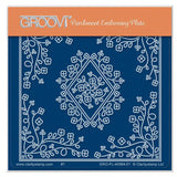 Tina's Diamond Flowers Parchlet A6 Square Groovi Plate