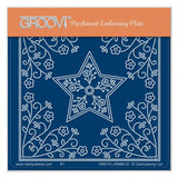 Tina's Star Flowers Parchlet A6 Square Groovi Plate