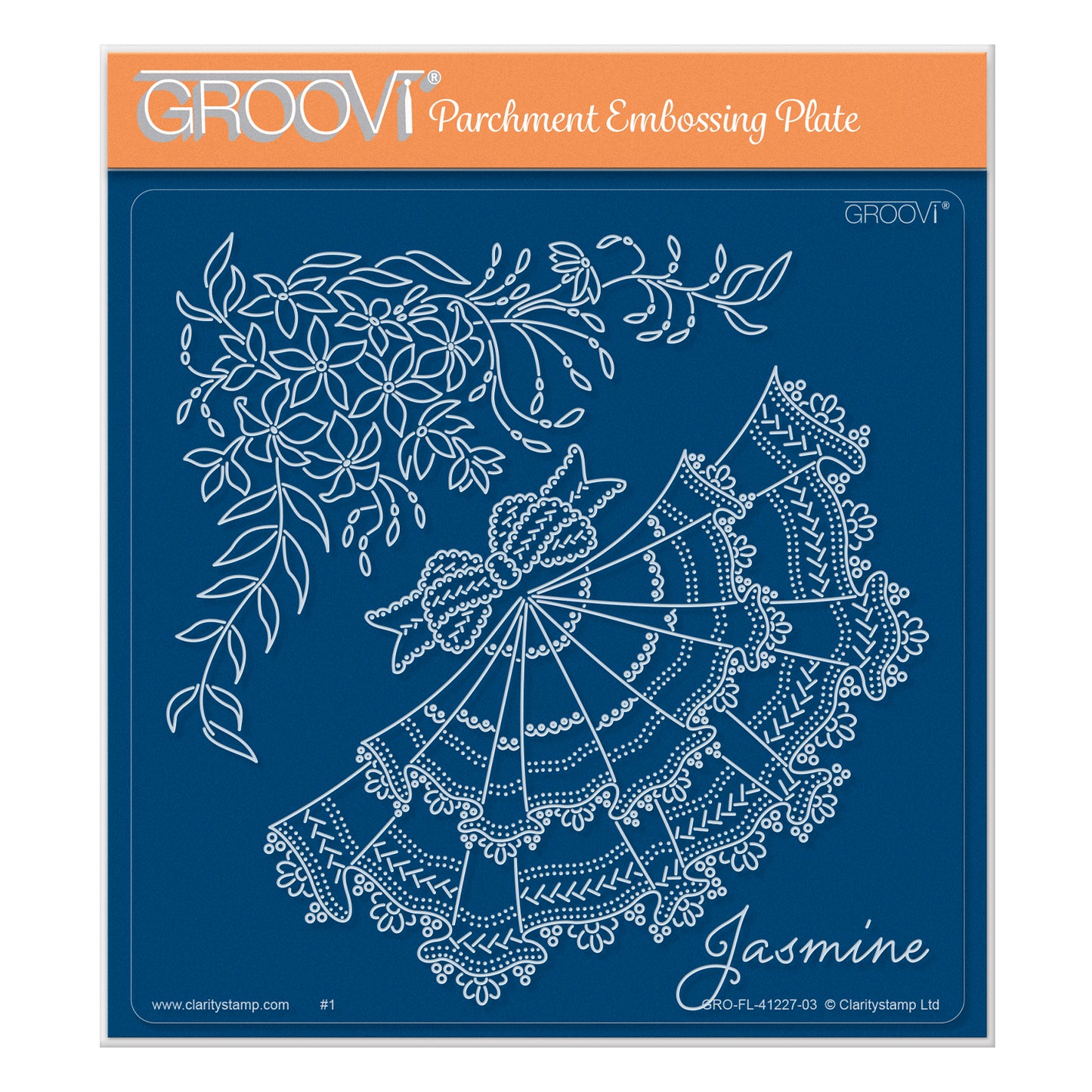 Linda's Jasmine & Lace A5 Square Groovi Plate