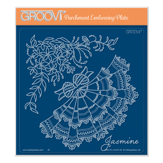 Linda's Jasmine & Lace A5 Square Groovi Plate