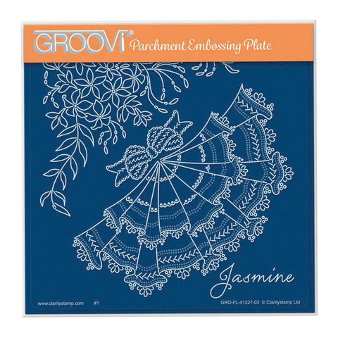 Linda's Jasmine & Lace A5 Square Groovi Plate