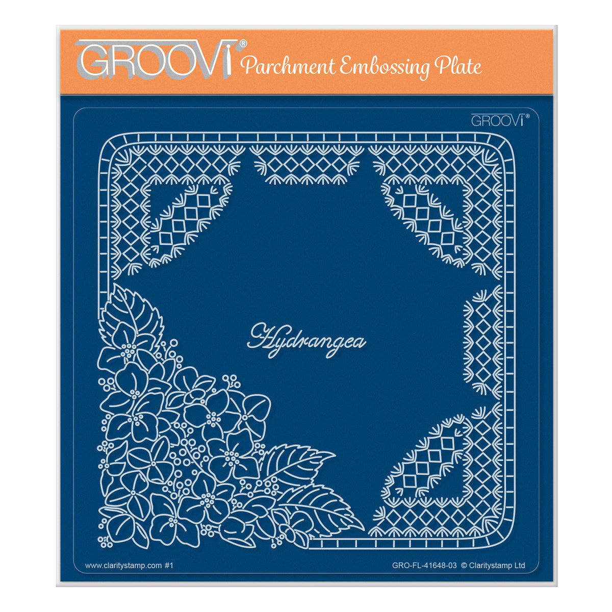 Linda's Hydrangea & Lace A5 Square Groovi Plate