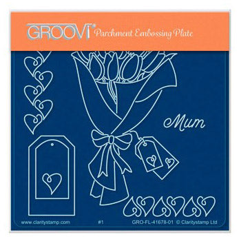 NDGC62 - Mother's Day A6 Square Groovi Plate