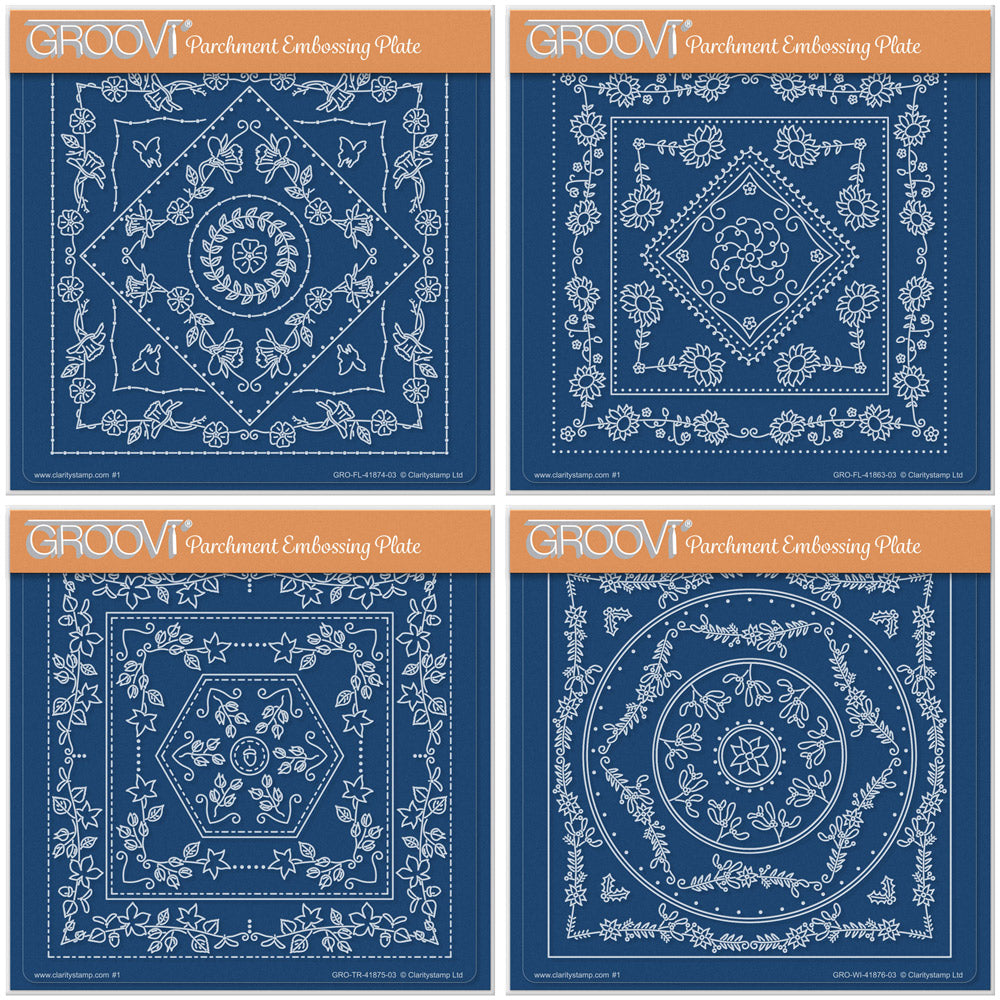 Jazz's Frames Through the Seasons A5 Square Groovi Plate Collection