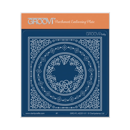 Wonderful Wildflowers Parchlet A6 Square Groovi Plate