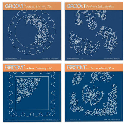 Frilly Circle & Square A5 Square Groovi Plate Collection