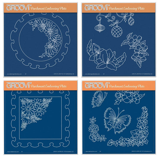 Frilly Circle & Square A5 Square Groovi Plate Collection