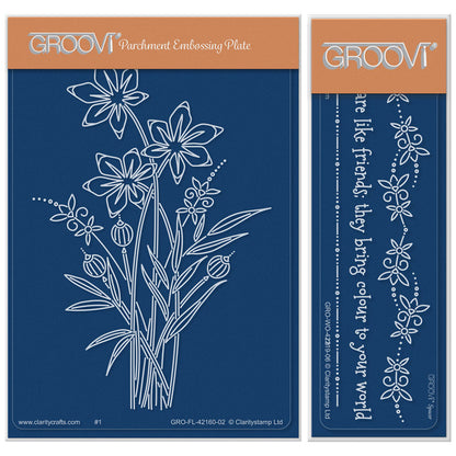 Barbara's Star Flower Spray A6 & Spacer Groovi Plate Duo