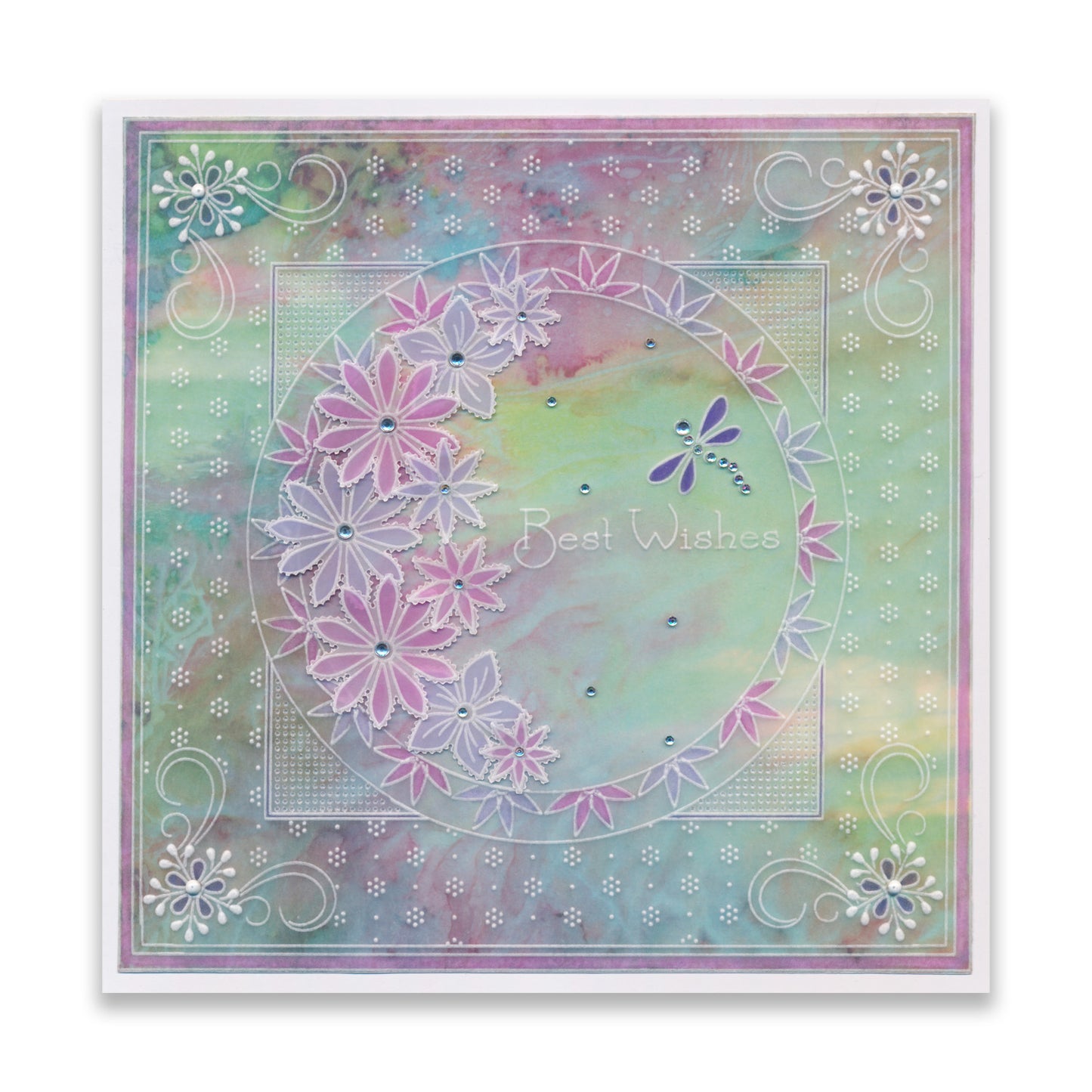 Tina's For You Floral Swirls & Corners All in One A5 Square Groovi Plate