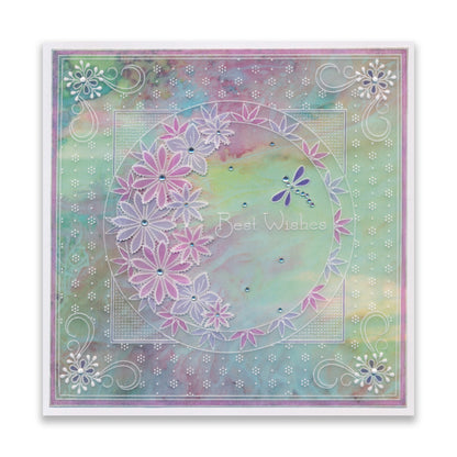 Tina's For You Floral Swirls & Corners All in One A5 Square Groovi Plate