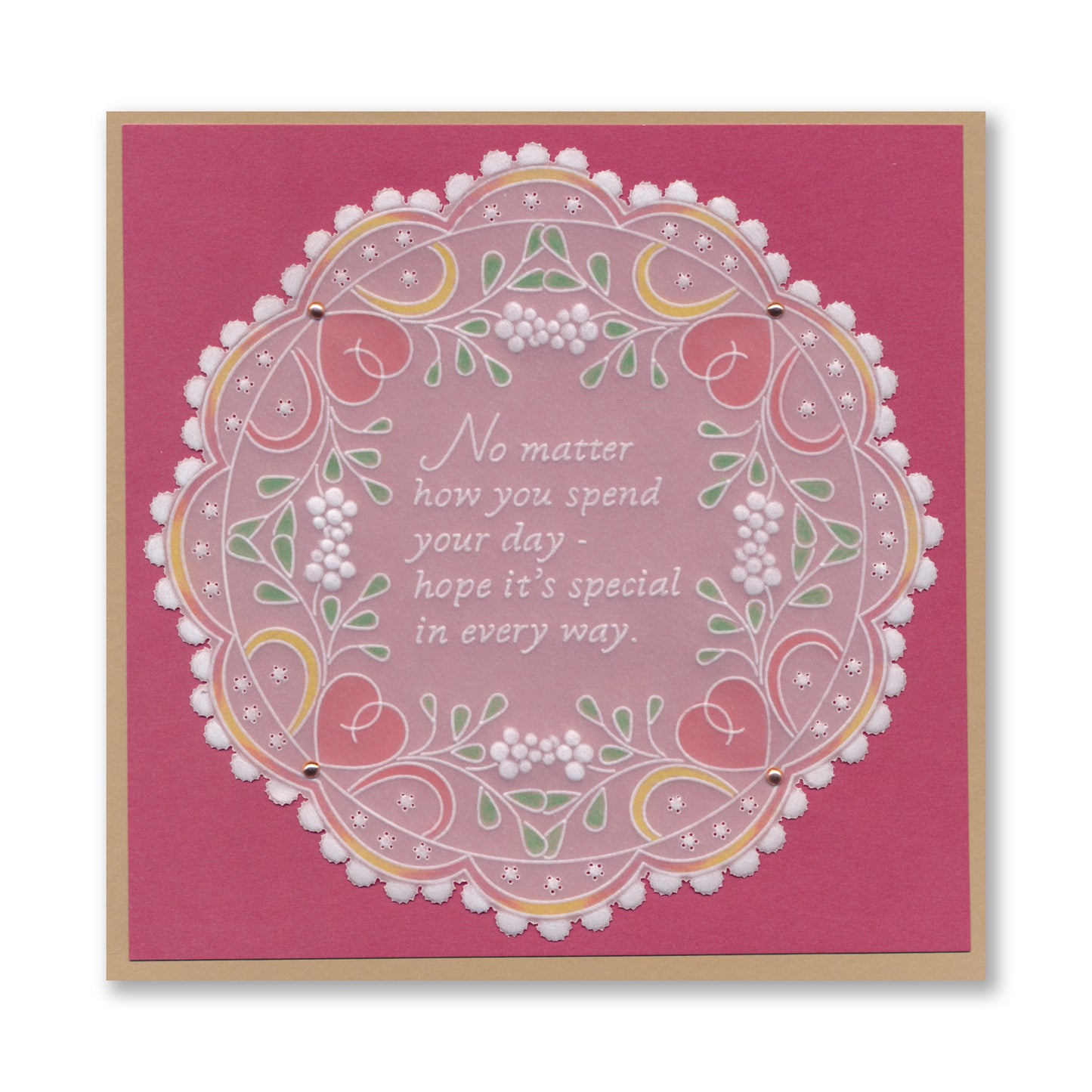 Tina's For You Floral Swirls & Corners All in One A5 Square Groovi Plate