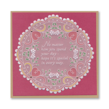 Tina's For You Floral Swirls & Corners All in One A5 Square Groovi Plate
