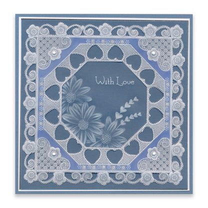 Tina's For You Floral Swirls & Corners All in One A5 Square Groovi Plate