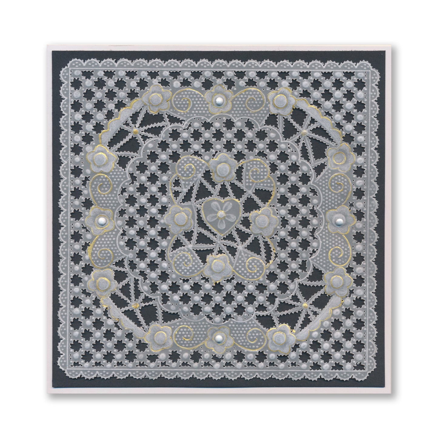 Tina's For You Floral Swirls & Corners All in One A5 Square Groovi Plate