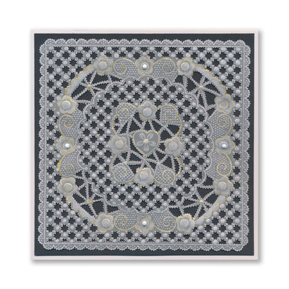 Tina's For You Floral Swirls & Corners All in One A5 Square Groovi Plate