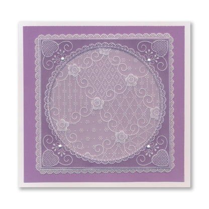 Tina's For You Floral Swirls & Corners All in One A5 Square Groovi Plate