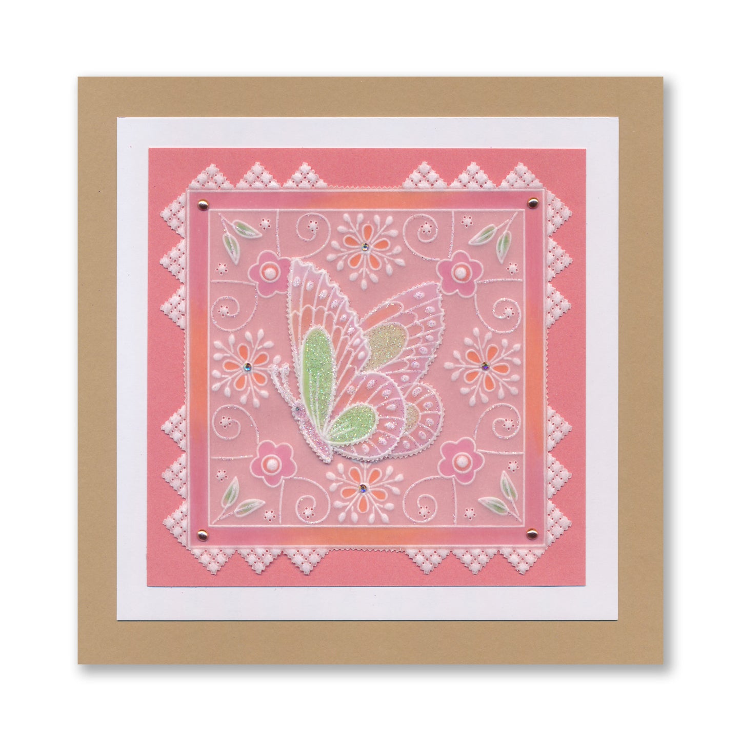 Tina's For You Floral Swirls & Corners All in One A5 Square Groovi Plate