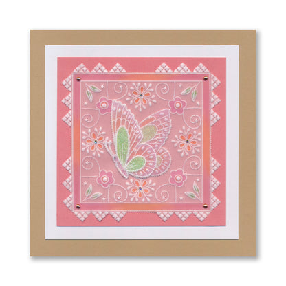 Tina's For You Floral Swirls & Corners All in One A5 Square Groovi Plate
