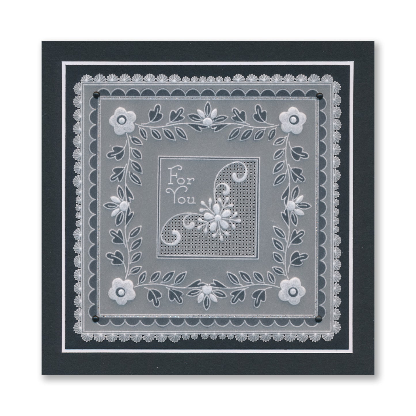 Tina's For You Floral Swirls & Corners All in One A5 Square Groovi Plate
