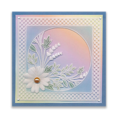 Tina's With Love Floral Swirls & Corners All in One A5 Square Groovi Plate