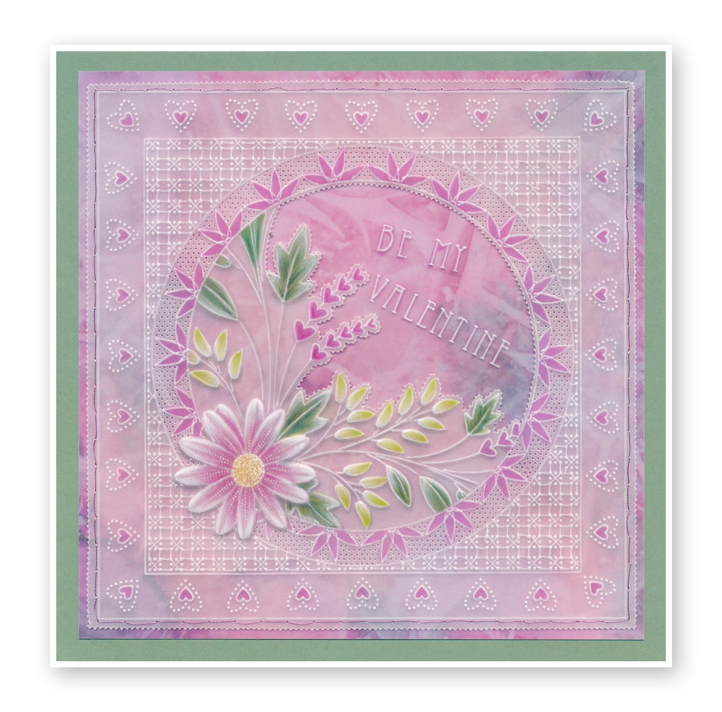 Tina's With Love Floral Swirls & Corners All in One A5 Square Groovi Plate