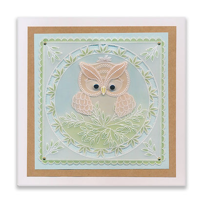 Tina's With Love Floral Swirls & Corners All in One A5 Square Groovi Plate