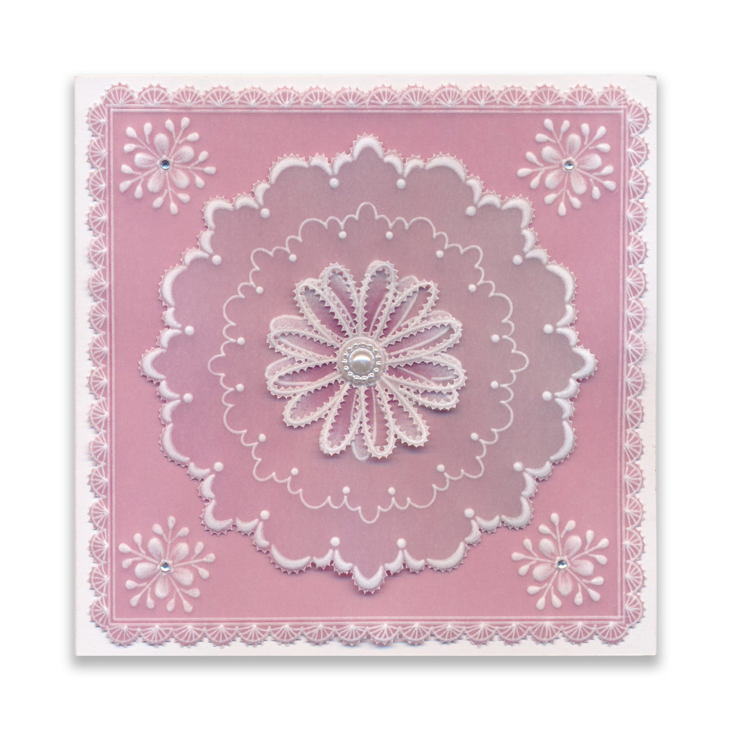 Tina's With Love Floral Swirls & Corners All in One A5 Square Groovi Plate