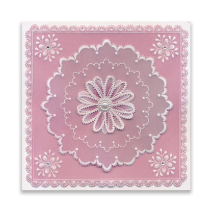 Tina's With Love Floral Swirls & Corners All in One A5 Square Groovi Plate