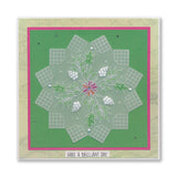 Tina's Floral Swirls & Corners All in One - Very Best Wishes A5 Square Groovi Plate