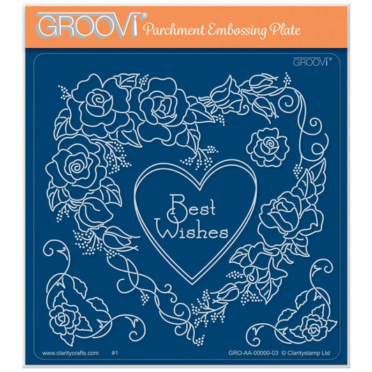 Linda's Floral Shape - Rose Heart Midi Groovi Plate