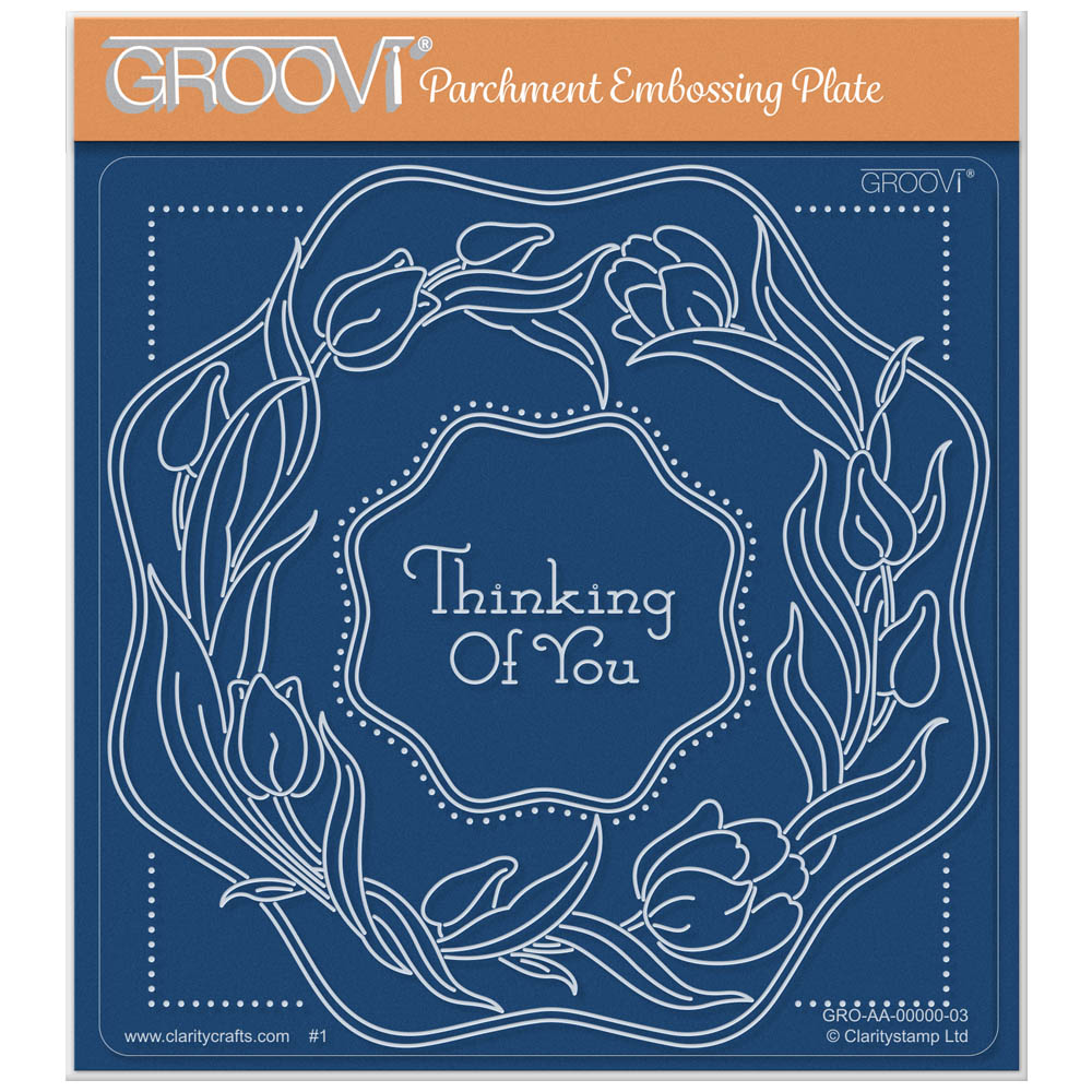 Linda's Floral Shape - Tulips Round Midi Groovi Plate