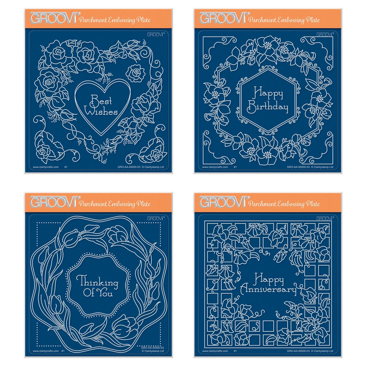 Linda's Floral Shapes Midi Groovi Plate Quartet