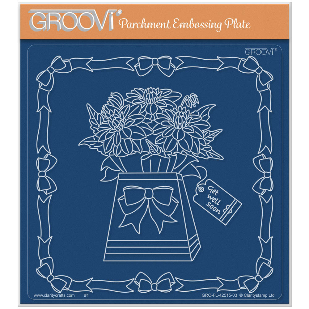 Linda's Dahlia Gift Box A5 Square Groovi Plate