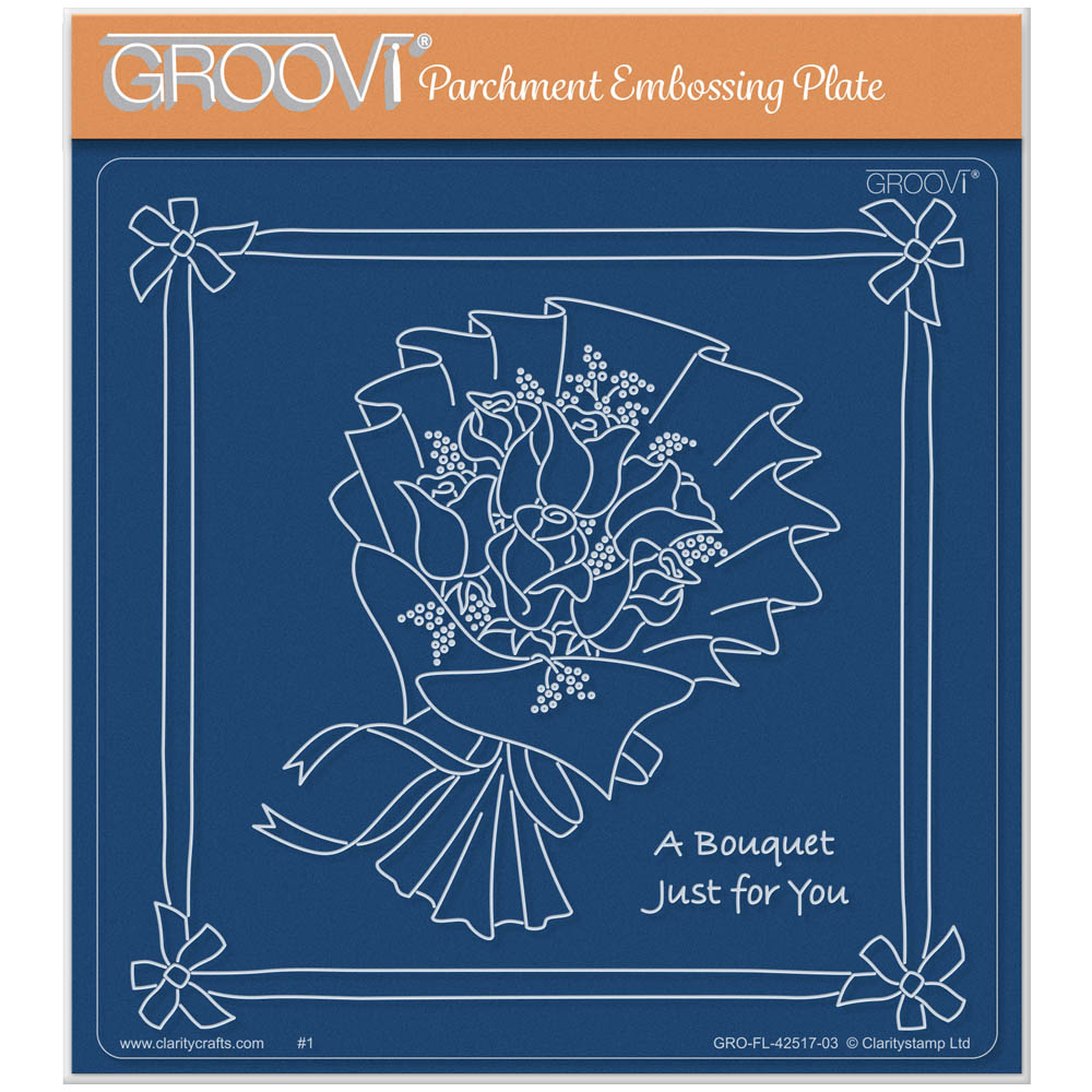 Linda's Rose Bouquet A5 Square Groovi Plate