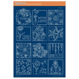 Tina's Thanks Floral Sampler A4 Groovi Plate