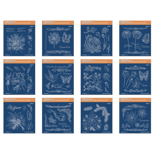 Jayne's Florals Complete A5 Square Groovi Plate Collection