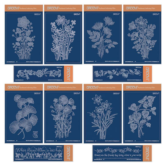 Floral Spray A6 & Spacer Groovi Plate Collection