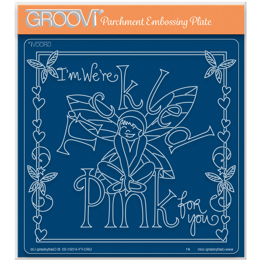 Mel's Tickled Pink A5 Square Groovi Plate